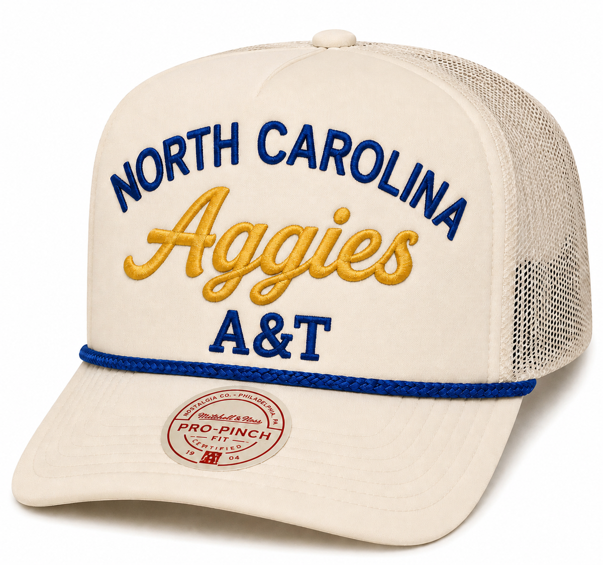 PRE-ORDER Cream & Navy Aggie Trucker