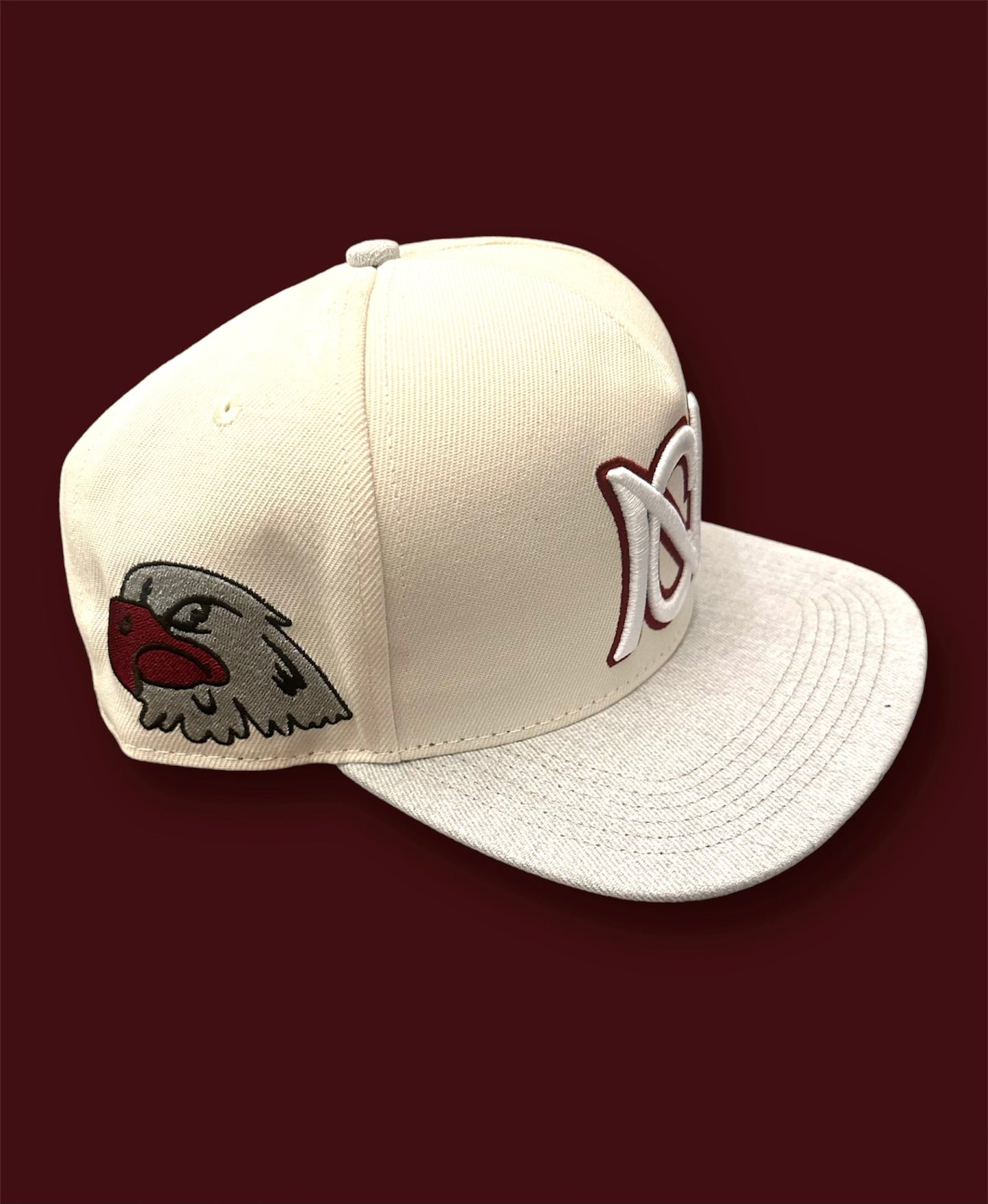 Cream & Grey Eagle Snapback