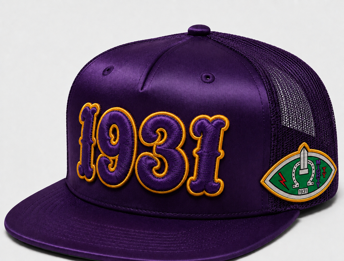 PRE-ORDER Satin Tau Psi Trucker
