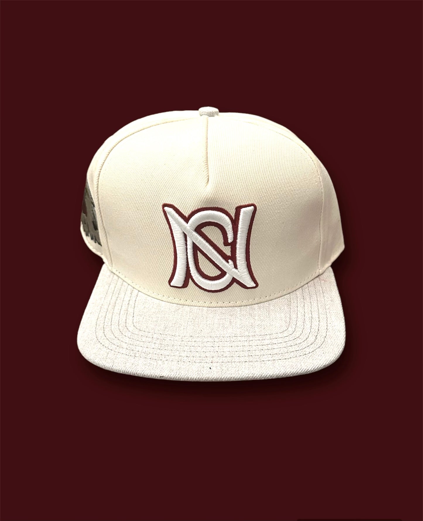 Cream & Grey Eagle Snapback